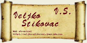 Veljko Štikovac vizit kartica